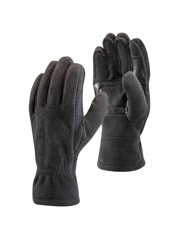 Black Diamond Mid Weight Fleece Gloves : Black