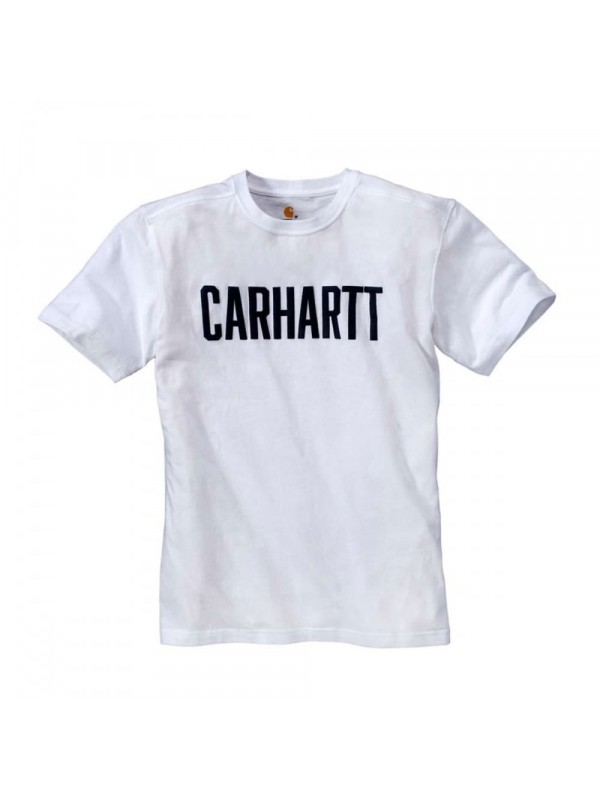 Carhartt Block Logo T-Shirt : White 