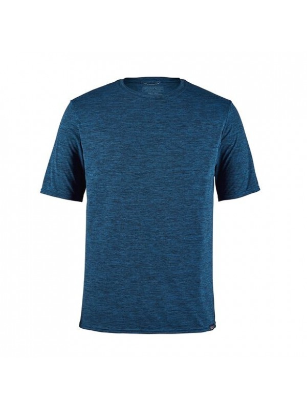 Patagonia Capilene Cool Daily Shirt: Viking Blue - Navy Blue X-Dye