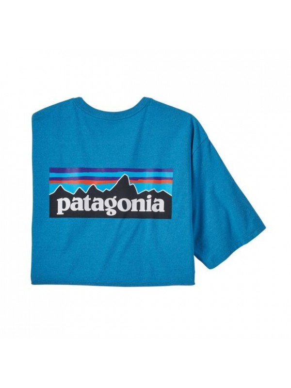 Patagonia Men's P-6 Logo Responsibili-Tee : Anacapa Blue