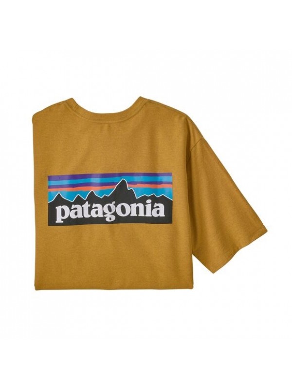Patagonia Men's P-6 Logo Responsibili-Tee : Hawk Gold 