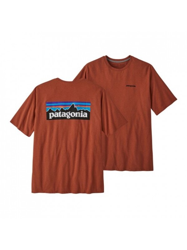 Patagonia Men's P-6 Logo Responsibili-Tee : Quartz Coral 
