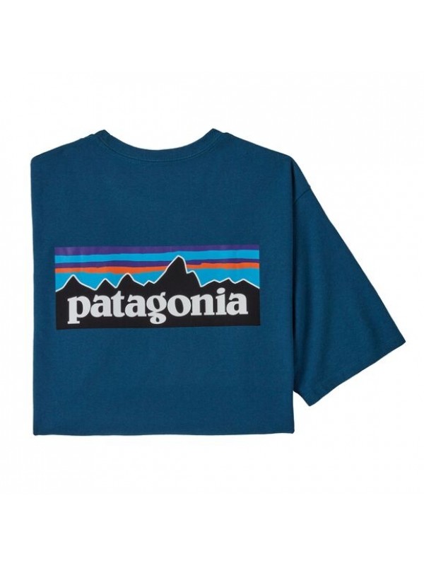 Patagonia Men's P-6 Logo Responsibili-Tee : Wavy Blue