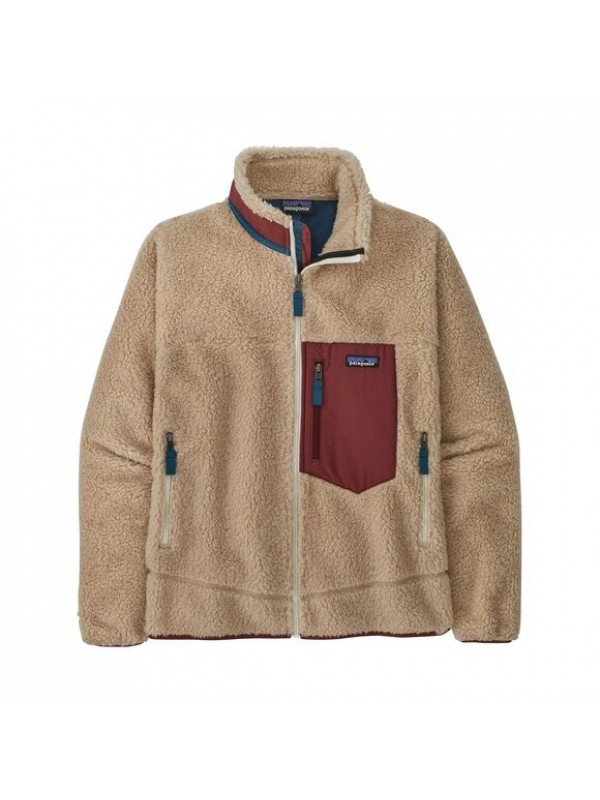 Patagonia Mens Classic Retro-X Fleece Jacket : Dark Natural w/Sequoia Red