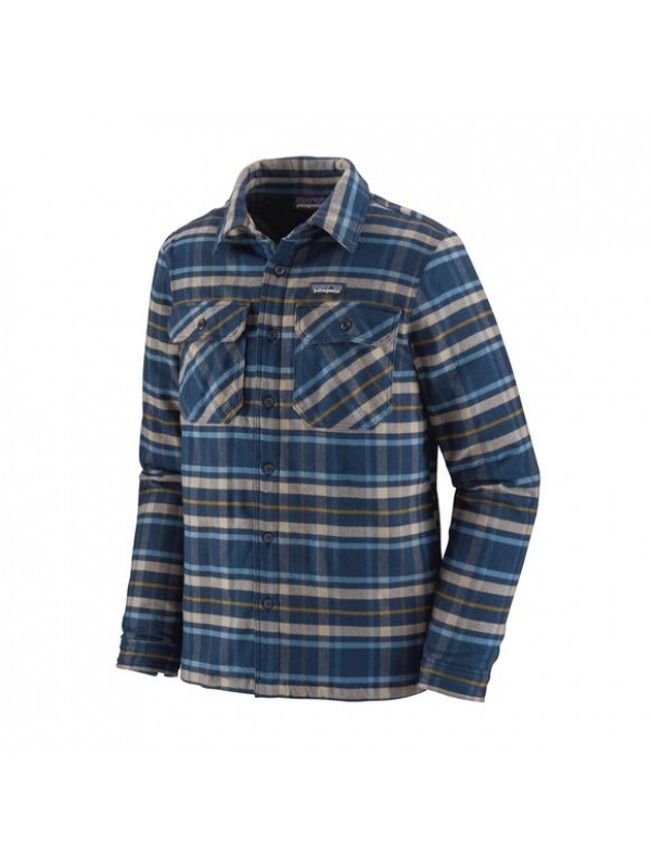 Patagonia Insulated Fjord Flannel Shirt Jacket : Independance: New Navy