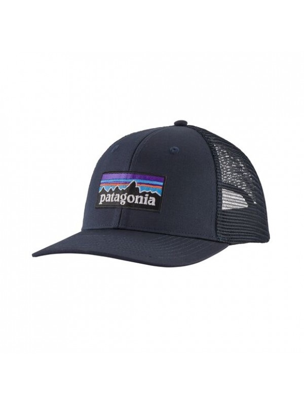 Patagonia P-6 Logo Trucker Hat : Navy Blue