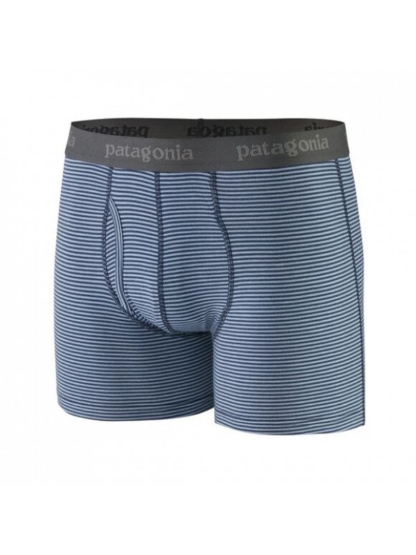 Patagonia Men's Essential Boxer Briefs - 3" : Fathom Stripe : New Navy