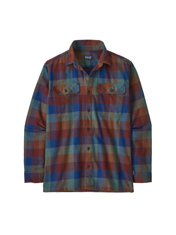 Patagonia Mens Long-Sleeved Organic Cotton Midweight Fjord Flannel Shirt : Guides: Superior Blue