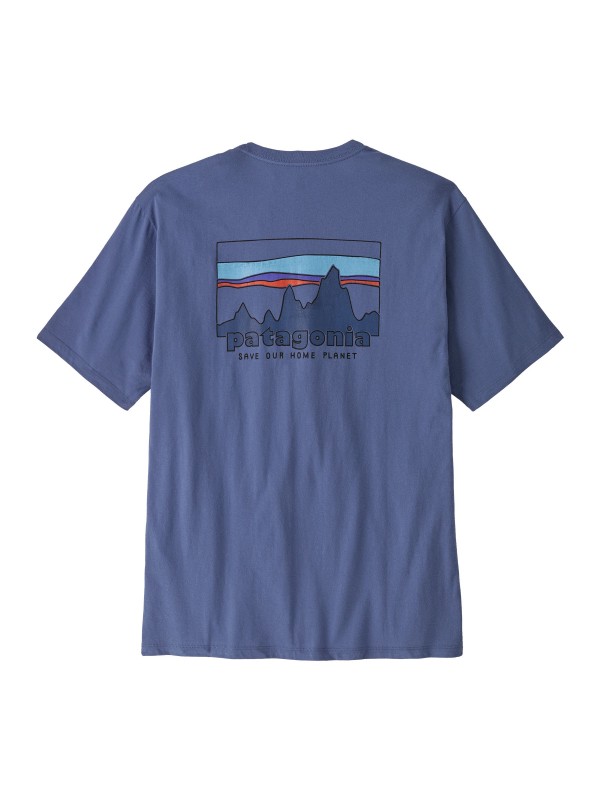 Patagonia Men's '73 Skyline Organic T-Shirt : Current Blue