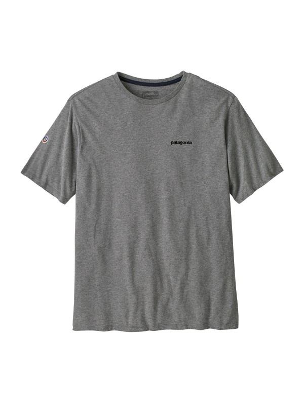 Patagonia Mens Fitz Roy Icon Responsibili-Tee : Gravel Heather