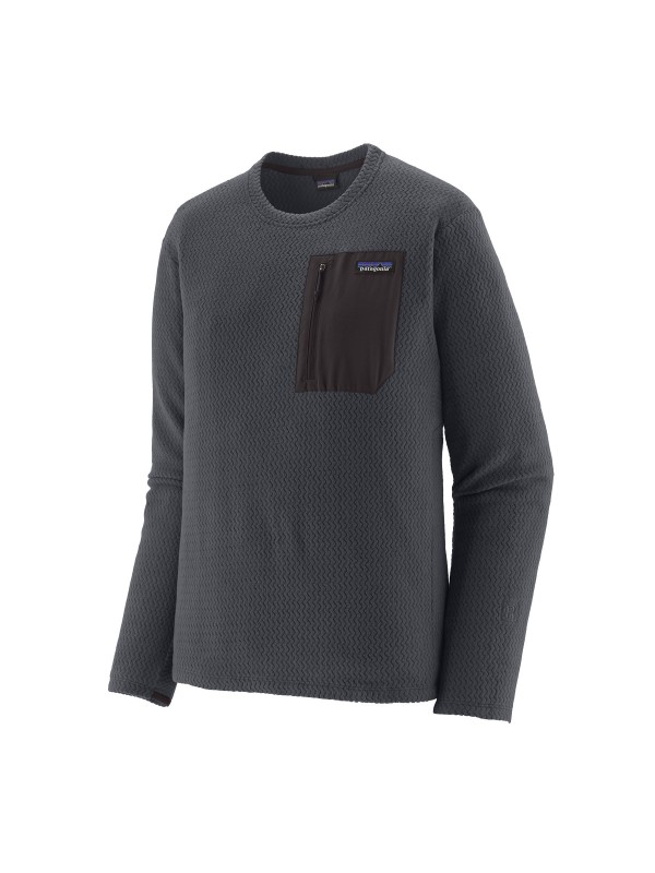 Pategonia Mens R1 Air Fleece Crewneck : Smoulder Blue