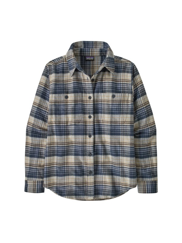 Womens Fjord Flannel Shirt :  River Plaid: Barnacle Blue