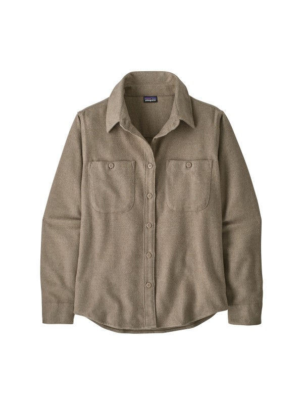 Womens Fjord Flannel Shirt : Whole Weave: Seabird Grey 