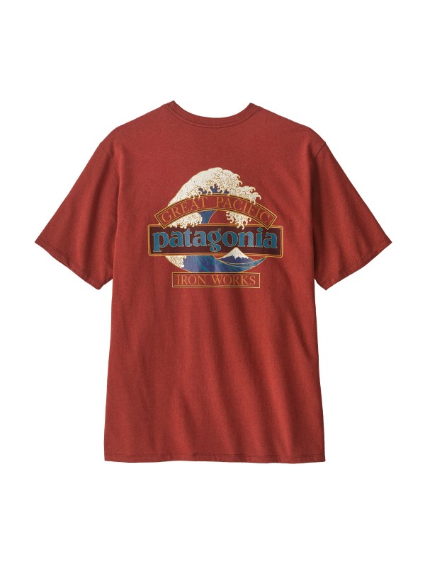 Patagonia Men's Great Waves Responsibili-Tee : Rusty Red