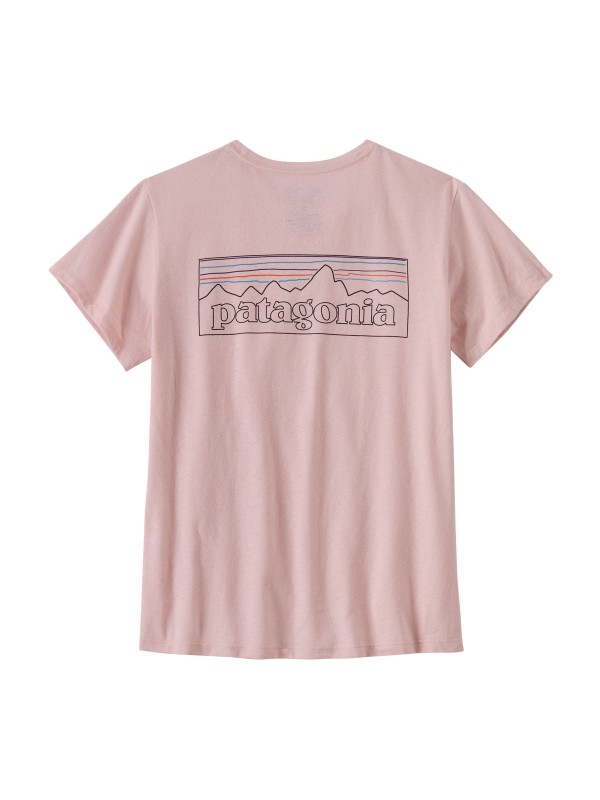 Patagonia Women's P-6 Logo Responsibili-Tee:   P-6 Outline: Whisker Pink