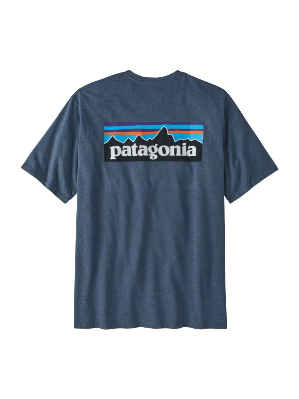 Patagonia Men's P-6 Logo Responsibili-Tee : Utility Blue