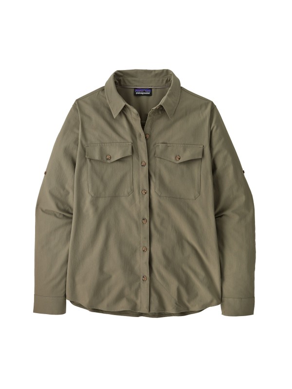 Patagonia Women's Long-Sleeved Self-Guided Sun Shirt  : River Rock Green