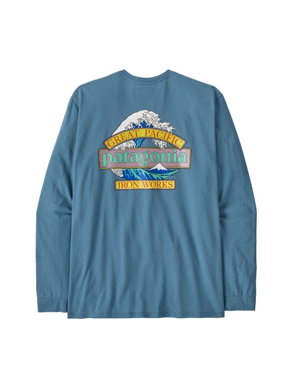 Patagonia Men's Long-Sleeved Great Waves Responsibili-Tee :  Shore Blue