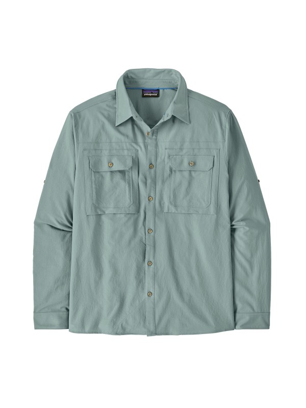Patagonia Men's Long-Sleeved Self-Guided Sun Shirt : Blue Sage