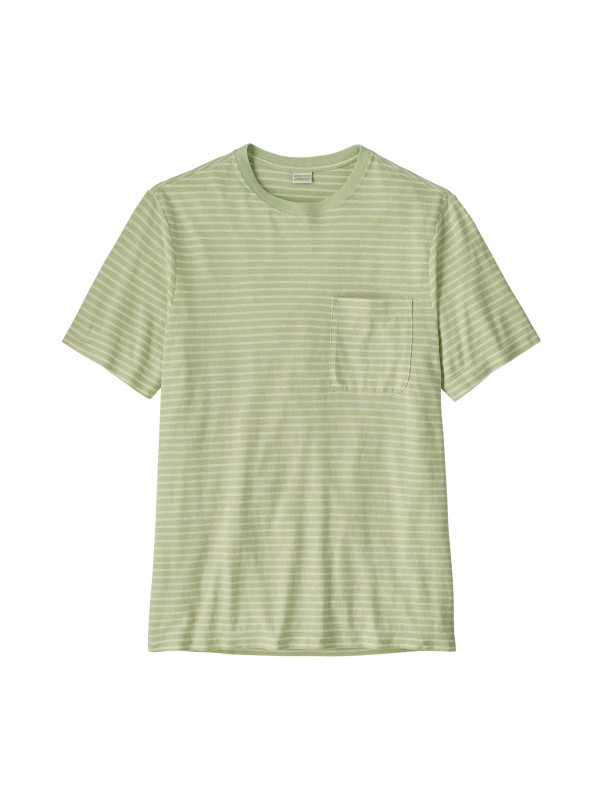 Patagonia Men's Trail Harbor Pocket Tee : Steps: Lichen Green