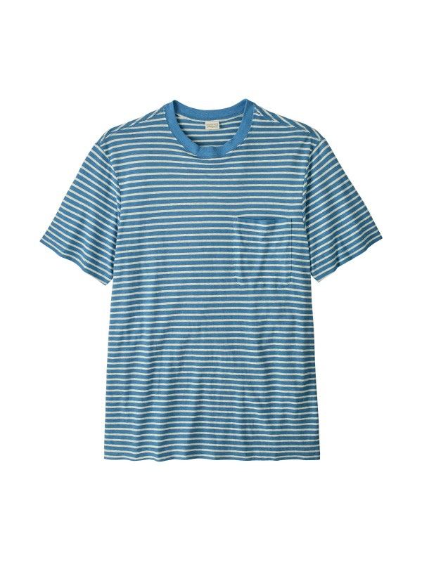 Patagonia Men's Trail Harbor Pocket Tee : Steps: Shore Blue