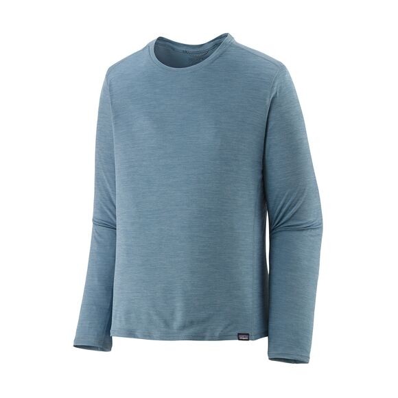 Patagonia Men's Long-Sleeved Capilene® Cool Lightweight Shirt : Light Plume Grey - Steam Blue X-Dye