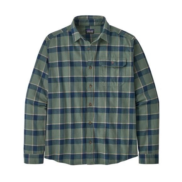 Patagonia Men's Long-Sleeved Cotton in Conversion Fjord Flannel Shirt : Graft: Hemlock Green