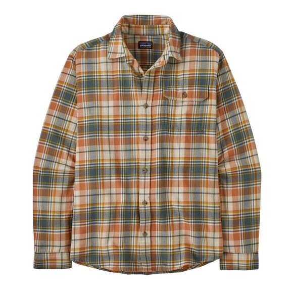 Patagonia Men's Long-Sleeved Cotton in Conversion Fjord Flannel Shirt : Lavas: Fertile Brown