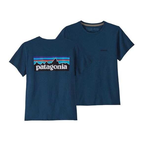 Patagonia Women's P-6 Logo Responsibili-Tee: Wavy Blue