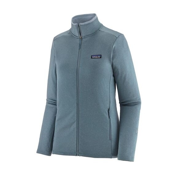 Patagonia Women's R1Daily Jacket : Light Plume Grey - Steam Blue X-Dye