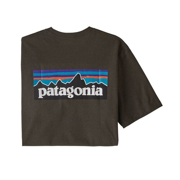 Patagonia Mens Classic  P-6 Logo Responsibili-Tee : Logwood Brown
