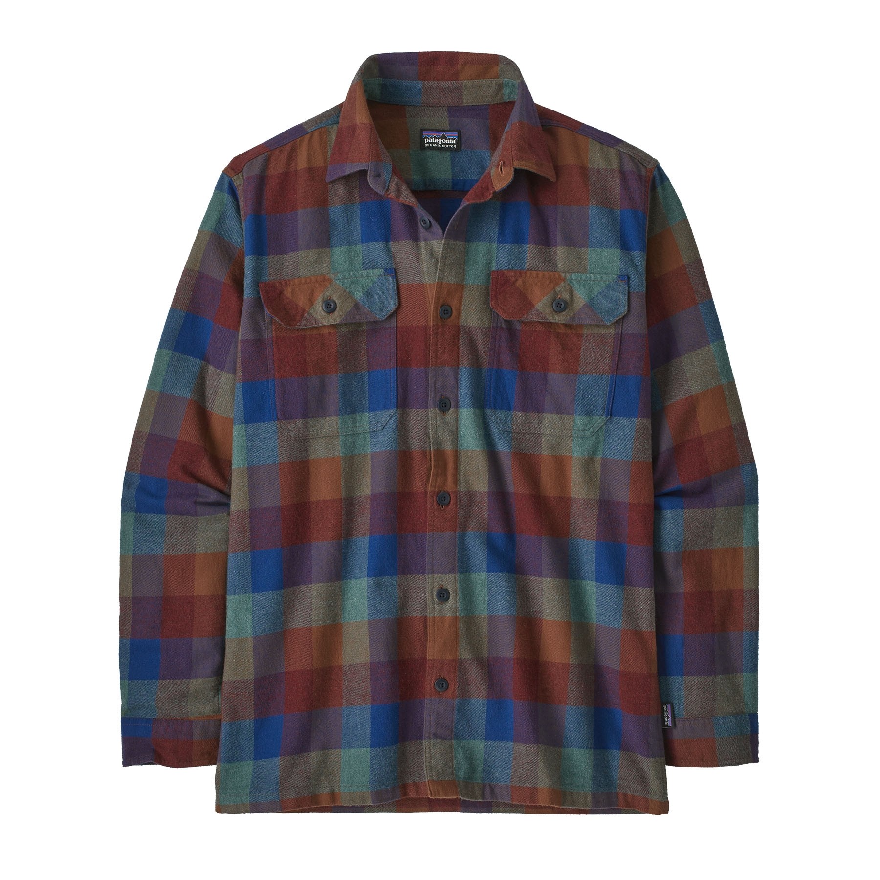 Patagonia Mens Long-Sleeved Organic Cotton Midweight Fjord Flannel Shirt : Guides: Superior Blue