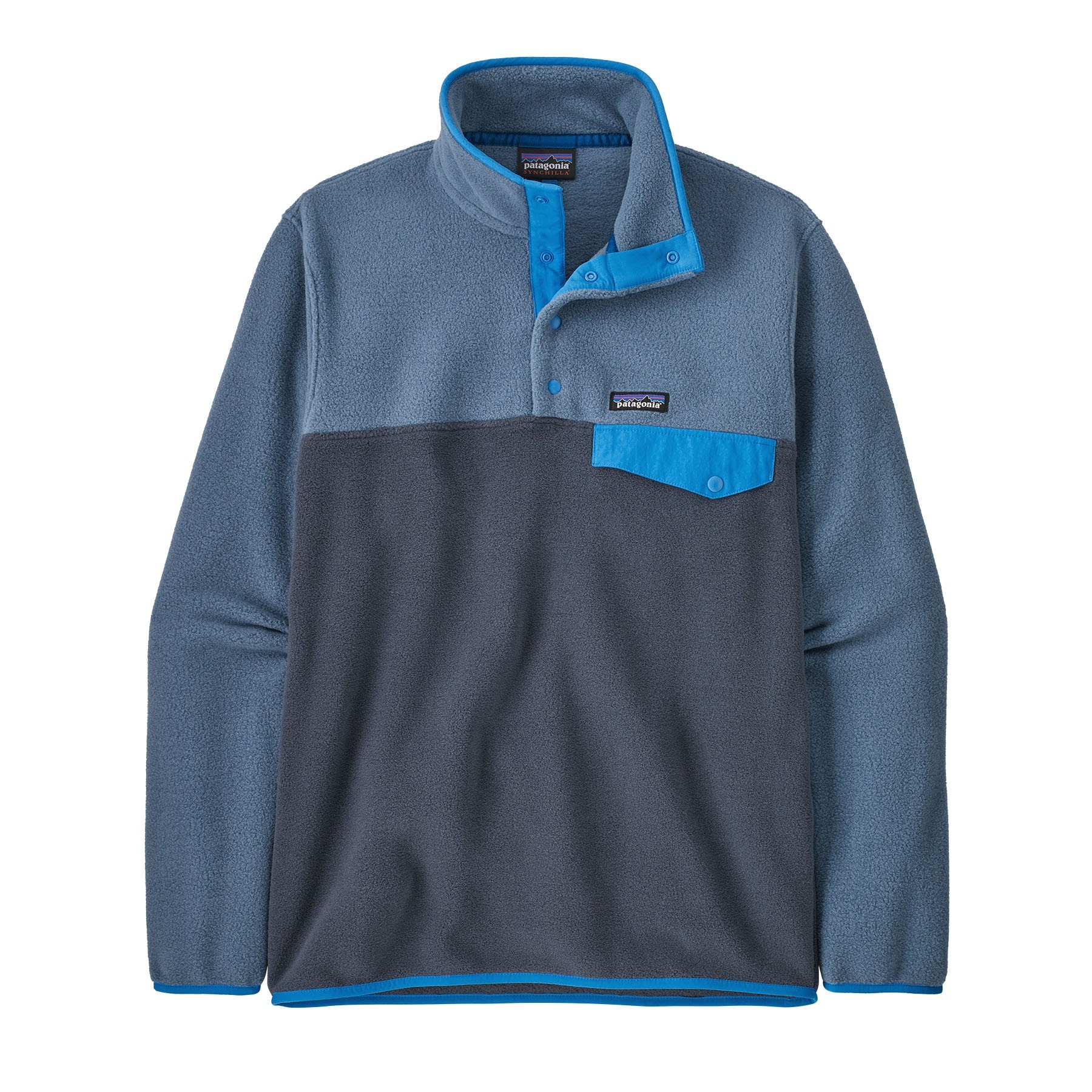 Patagonia Mens Lightweight Synchilla Snap-T Fleece Pullover : Smoulder Blue