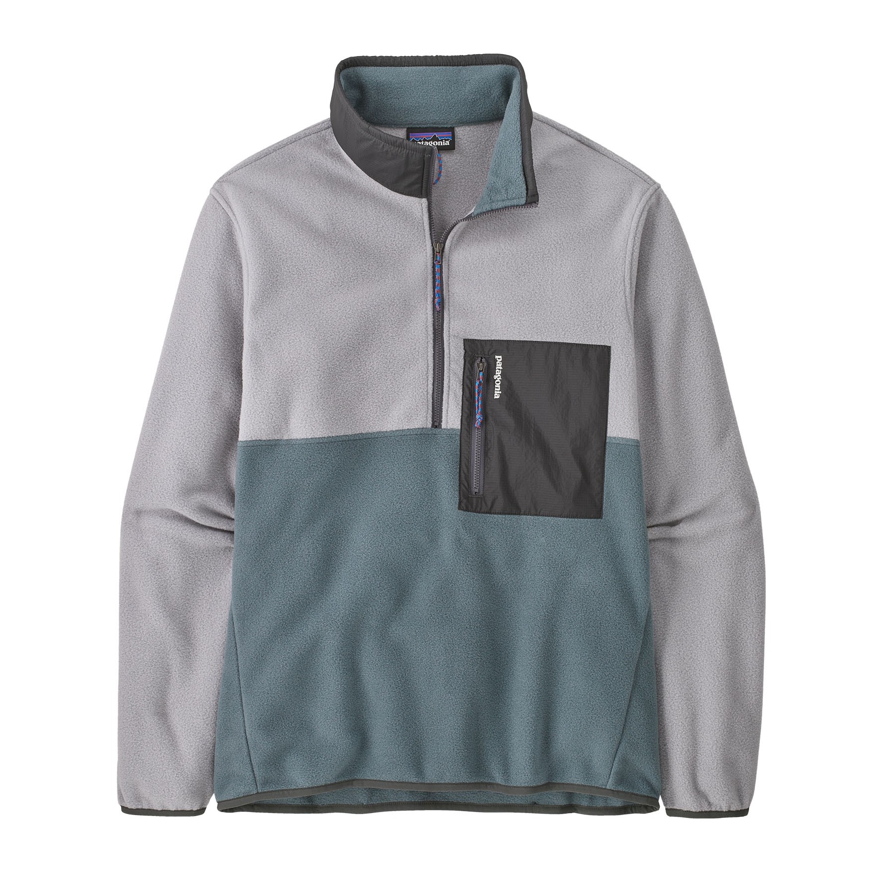 Patagonia Men's Microdini 1/2-Zip Fleece Pullover : Nouveau Green w/Salt Grey