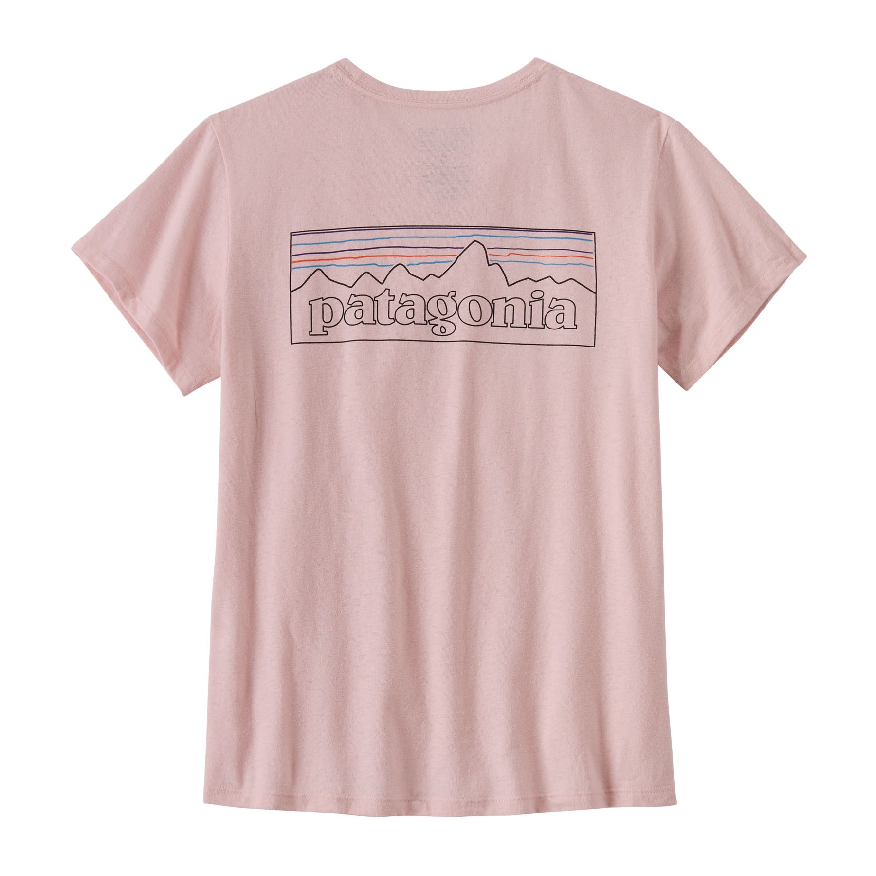 Patagonia Women's P-6 Logo Responsibili-Tee:   P-6 Outline: Whisker Pink