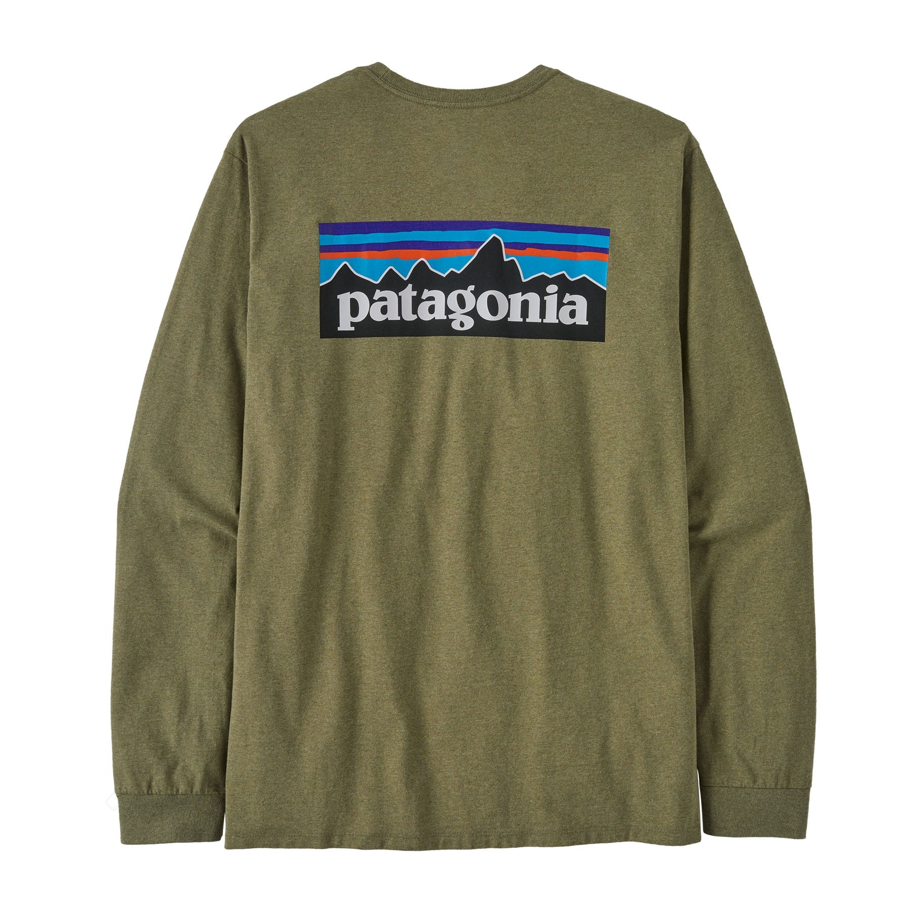 Patagonia Men's Long-Sleeved P-6 Logo Responsibili-Tee : Buckhorn Green