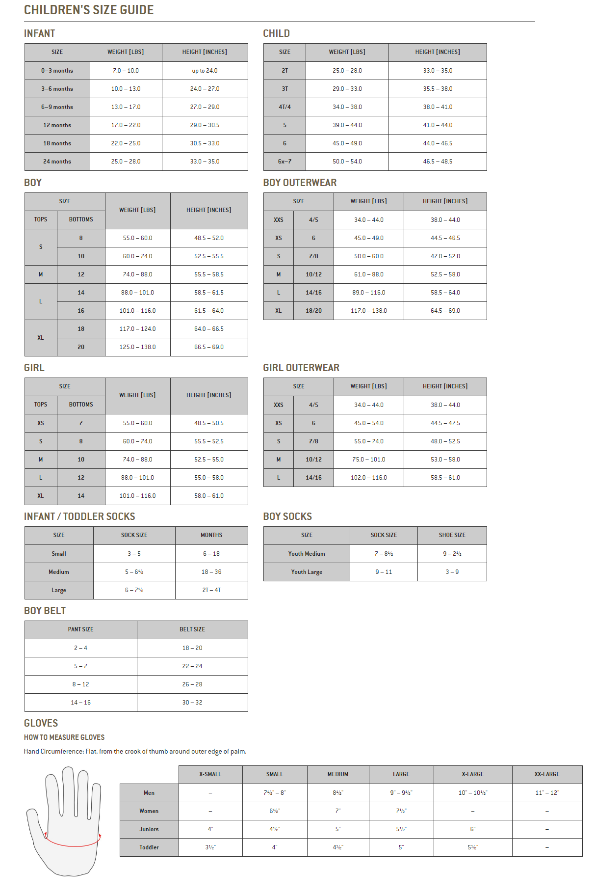 Carhartt Shirt Size Chart